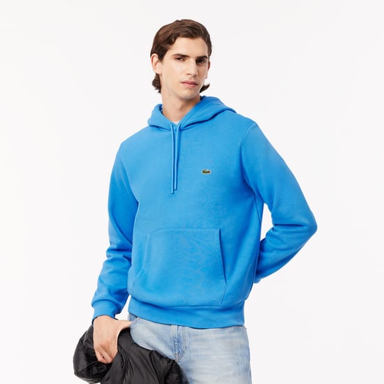Men's Lacoste Organic Cotton Hoodie in Blue - Image 1