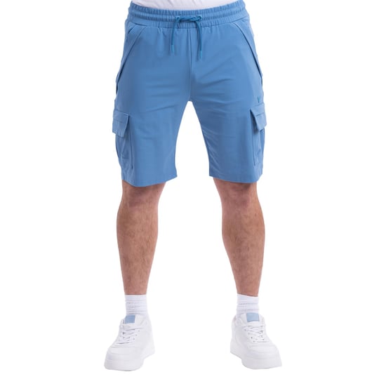 D-Rock Mens Cargo Shorts with Elastic Waistband - Image 1