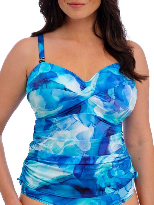 Saunton Sands Twist Front Tankini Top - Image 1