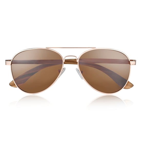 Earth Wood Sayulita Polarized Sunglasses - Zebra/Brown - Image 2