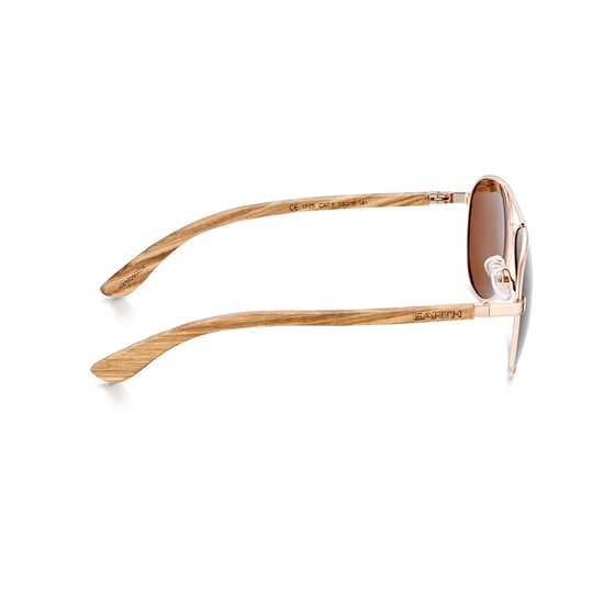 Earth Wood Sayulita Polarized Sunglasses - Zebra/Brown - Image 3
