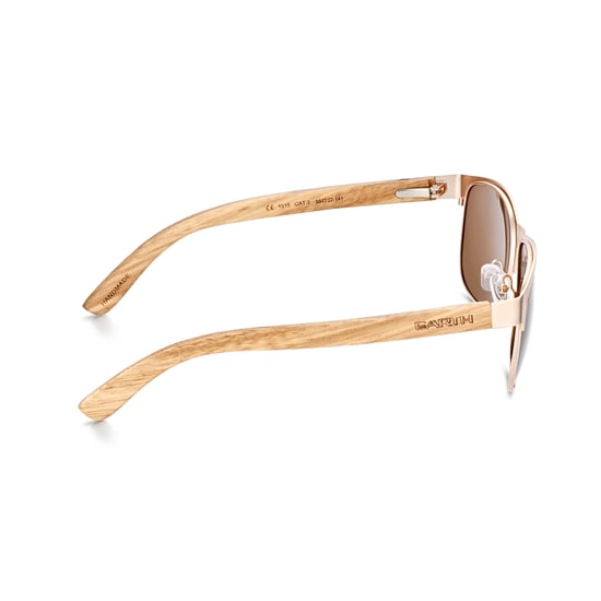 Earth Wood Troon Polarized Sunglasses - Zebra/Brown - Image 3