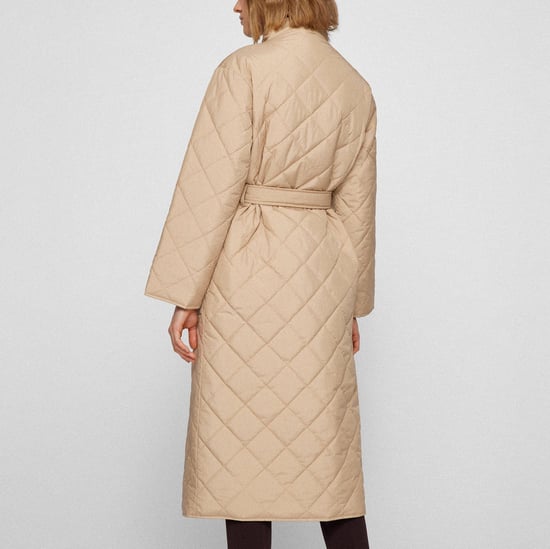 Dames Jas Boss Palotta in Beige - Image 2