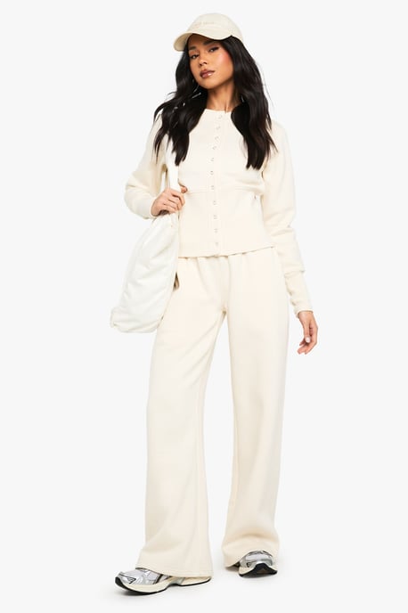 Deep Hem Popper Bomber Sweatshirt Tracksuit - Image 1