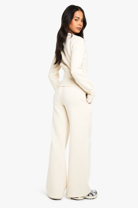 Deep Hem Popper Bomber Sweatshirt Tracksuit - Image 2