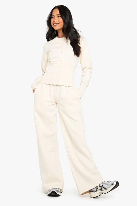 Deep Hem Popper Bomber Sweatshirt Tracksuit - Image 3