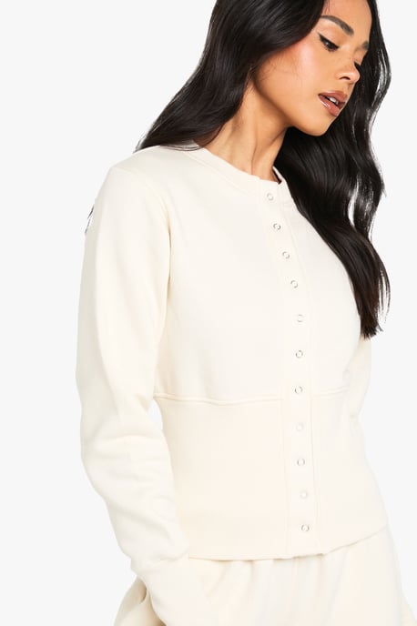 Deep Hem Popper Bomber Sweatshirt Tracksuit - Image 4