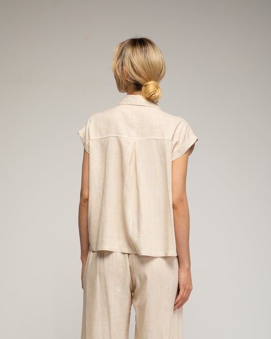 Blus med bröstfickor - Image 2