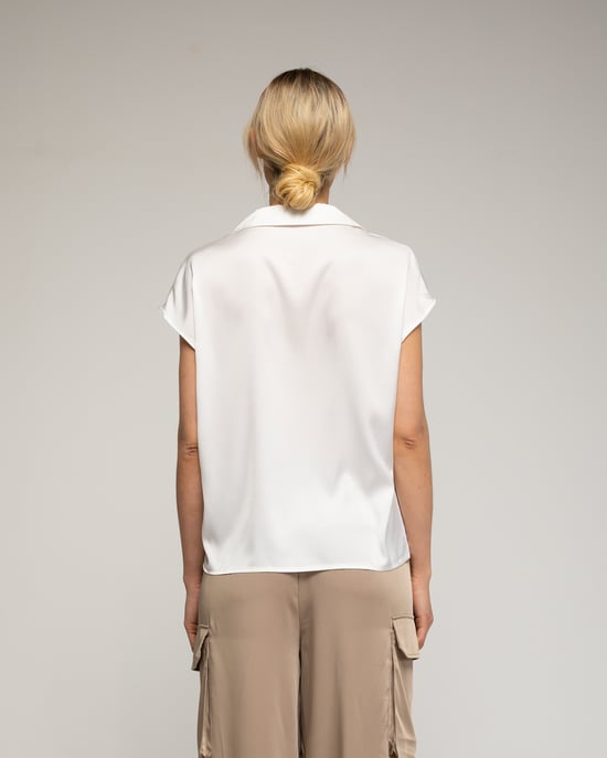Blouse met V-hals en revers - Image 2