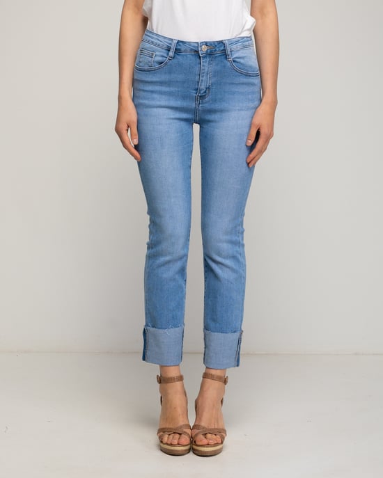 Utsvängda raka jeans - Image 2