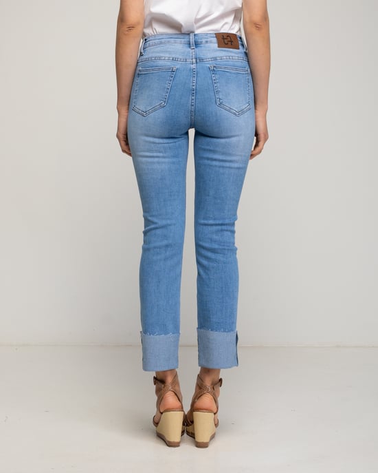 Utsvängda raka jeans - Image 3