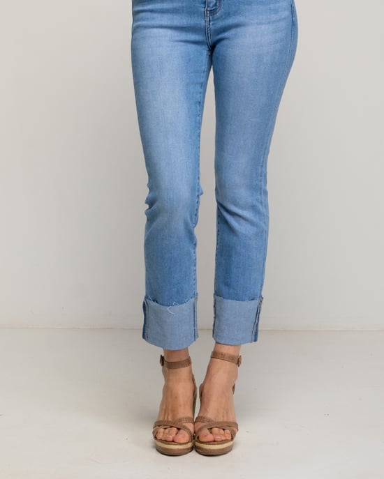 Utsvängda raka jeans - Image 4