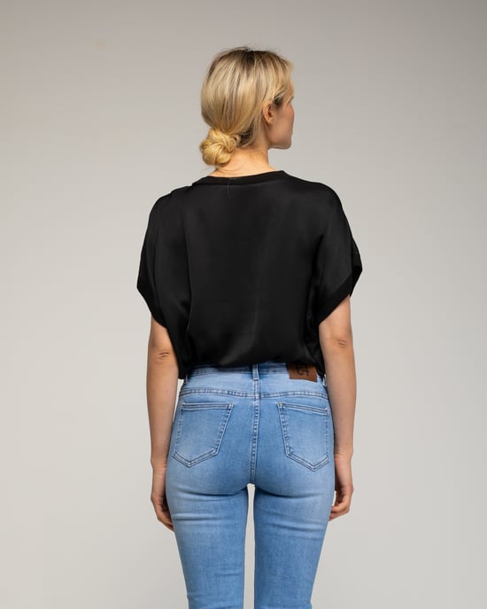 Oversized satijnen top - Image 2