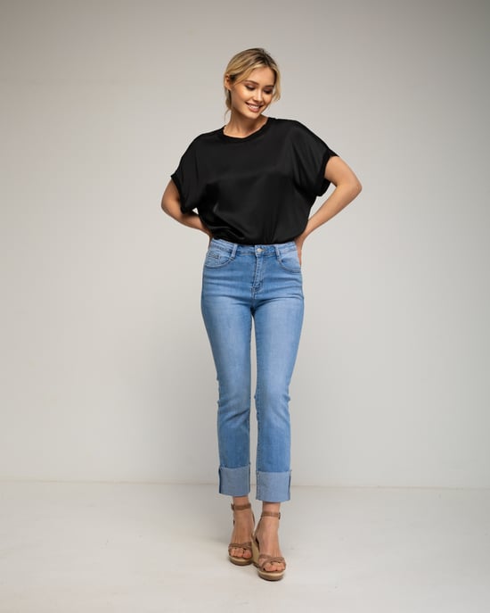 Oversized satijnen top - Image 4