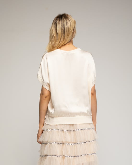 Oversized satijnen top - Image 2