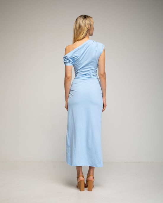 Jurk met asymmetrische kraag - Image 3
