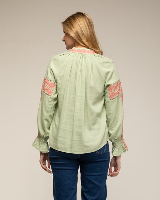 Top met zoomdetails en manchetten met ruches - Image 2