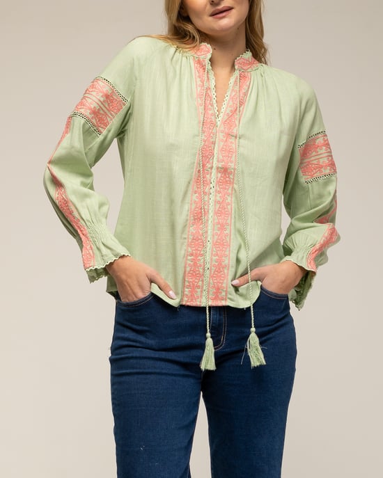 Top met zoomdetails en manchetten met ruches - Image 3
