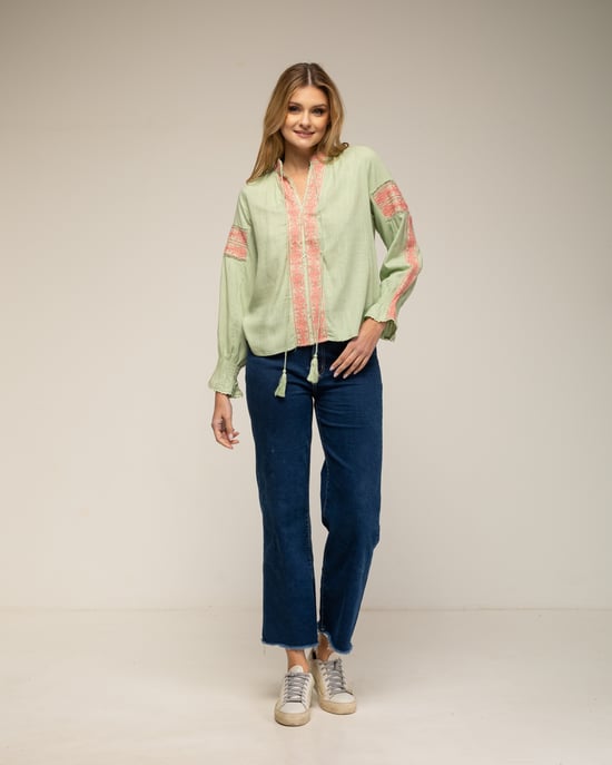 Top met zoomdetails en manchetten met ruches - Image 4