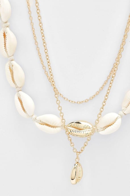 Shell Multi Layer Choker Necklace - Image 2