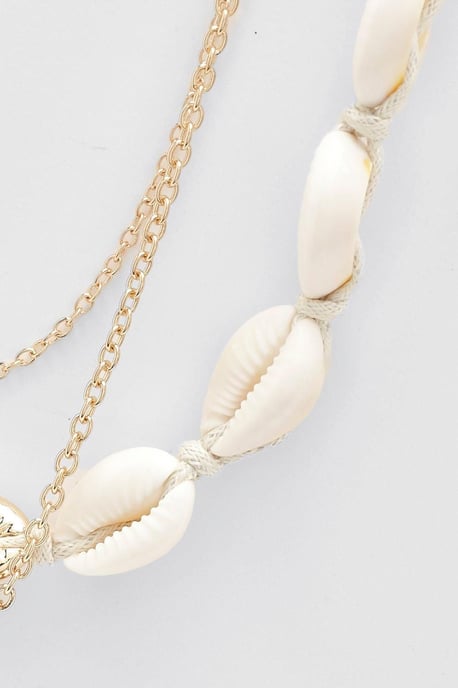 Shell Multi Layer Choker Necklace - Image 3