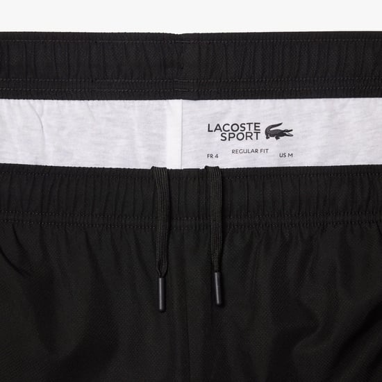 Heren Lacoste Diamond Taffeta tennisshort in zwart - Image 5