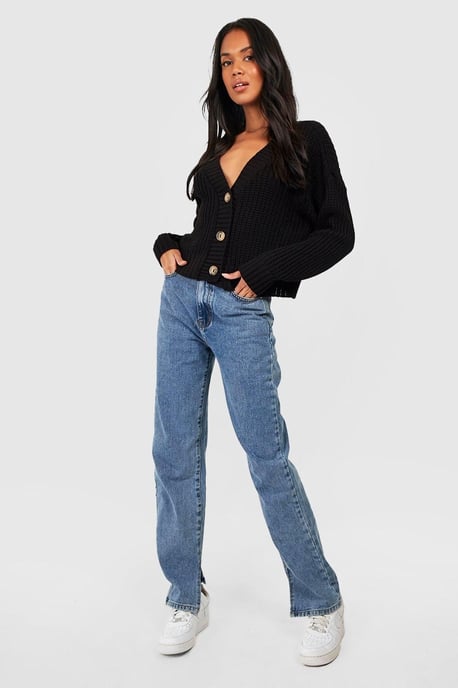 Chunky Knit Cropped Cardigan - Image 4