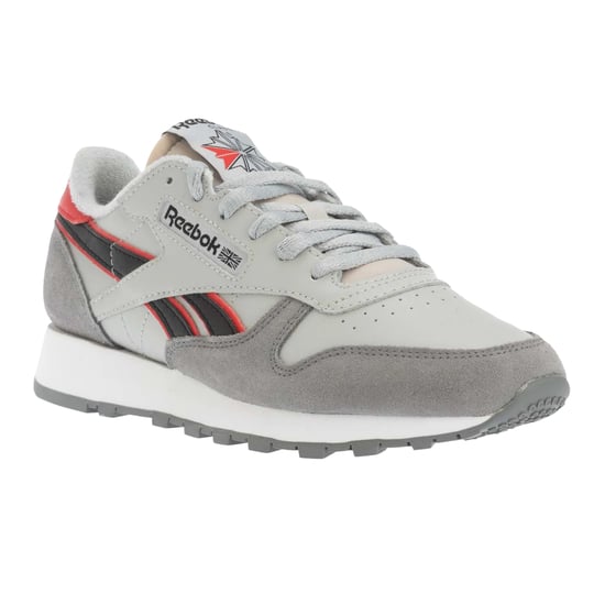 Reebok Klassiska träningsskor i läder för herrar (Pure Grey/Vector Red) - Image 3