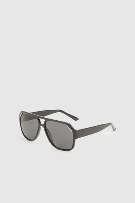 Black Frame Aviator Sunglasses - Image 2