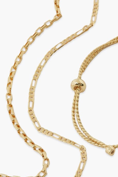 Real Gold Plated 3 Pack Bracelet Set - Image 3