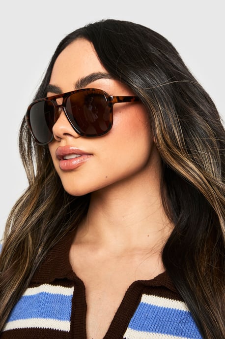 Oversized Retro Aviator Sunglasses - Image 1