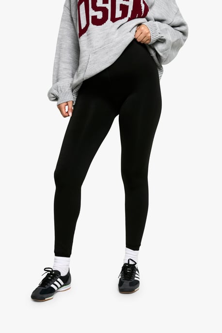 Maternity Thermal Bump Support Fleece Lined Leggings - Image 4