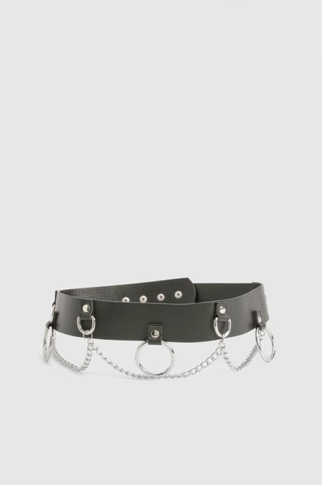 Ring & Chain Detail Waist Belt - Image 2