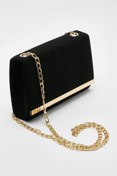 Metal Trim Clutch Bag - Image 1
