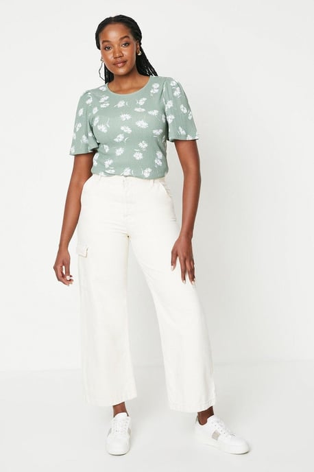 Floral Angel Flutter Sleeve Top - Image 2