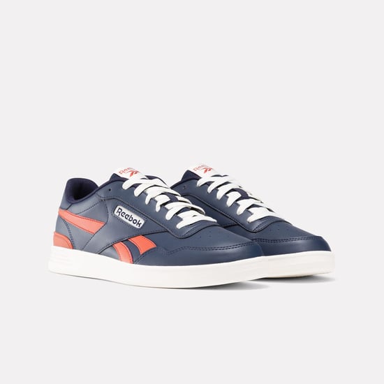 Reebok Court Advance Clip herentrainers in Navy Rood - Image 2