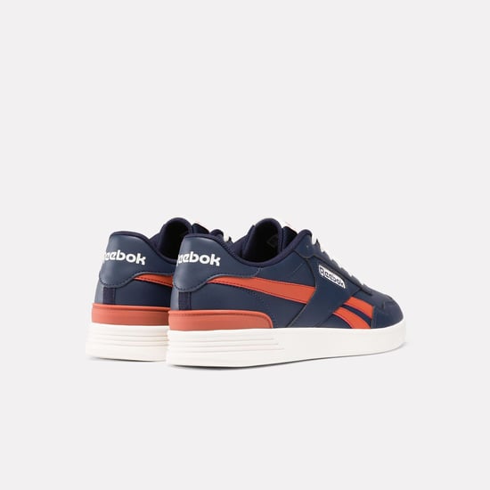 Reebok Court Advance Clip herentrainers in Navy Rood - Image 3