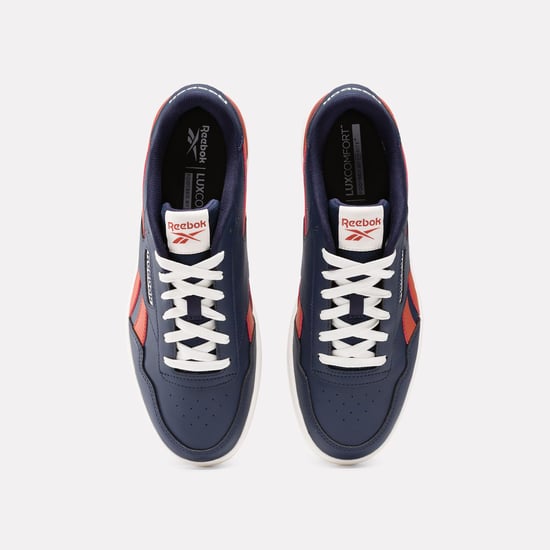 Reebok Court Advance Clip herentrainers in Navy Rood - Image 5