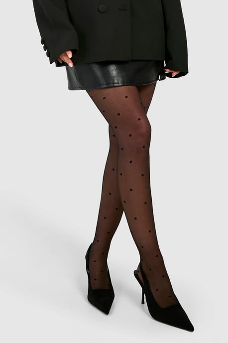 Polka Dot Sheer Tights - Image 2