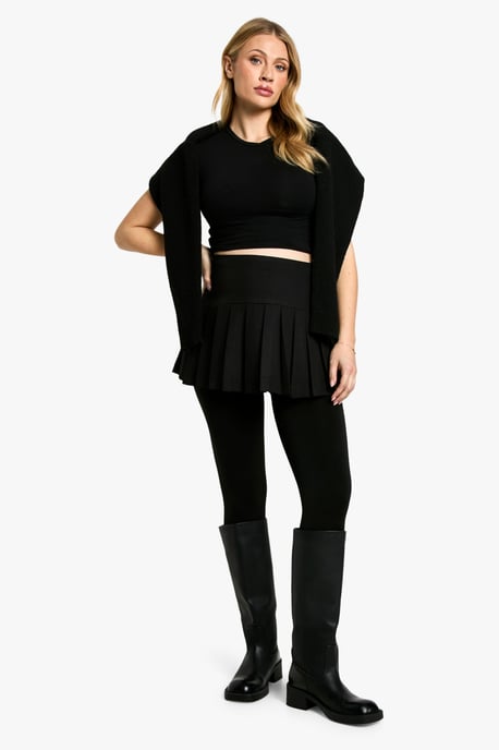 Maternity Thermal Bump Support Fleece Lined Tights - Image 1