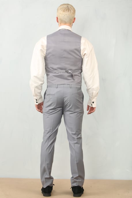 Heren Grijs 3-delig Formeel Klassiek Prom Suit Werkkleding - Image 5