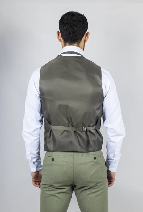 Heren Sage Tailor Fit 3-delig linnen zomertrouwpak - Image 5