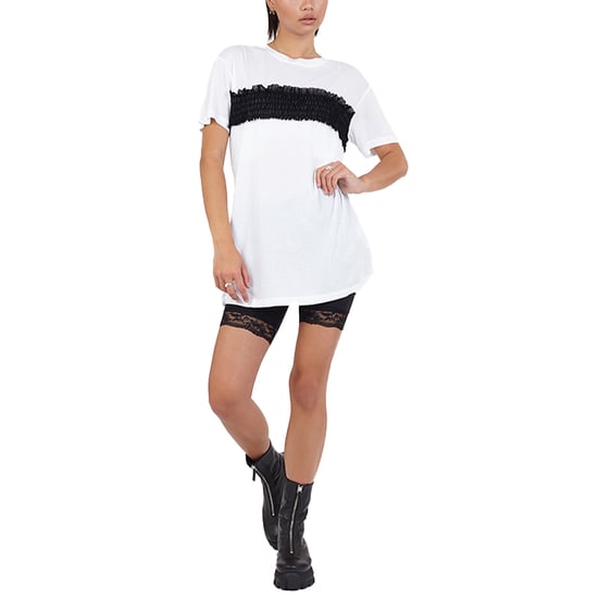 BRAVE SOUL NICOLE Womens T Shirts Frill Short Sleeve Stretchy Tops - Image 1