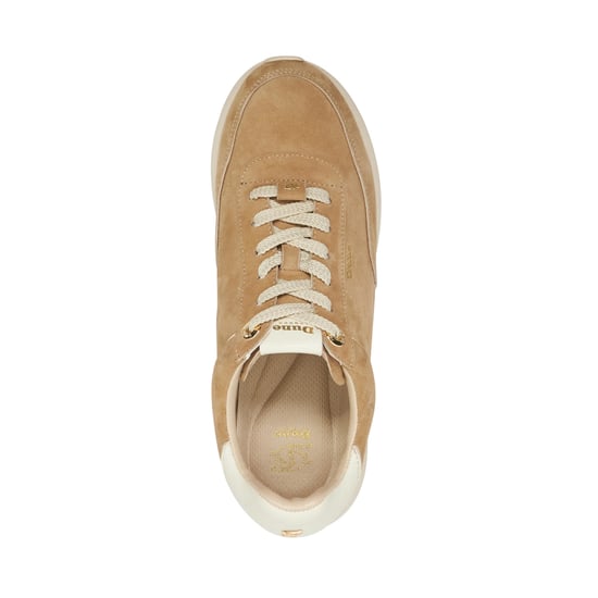 Dune Ladies Entitle - Brown Leather Lace Up Runner Trainers - Image 4