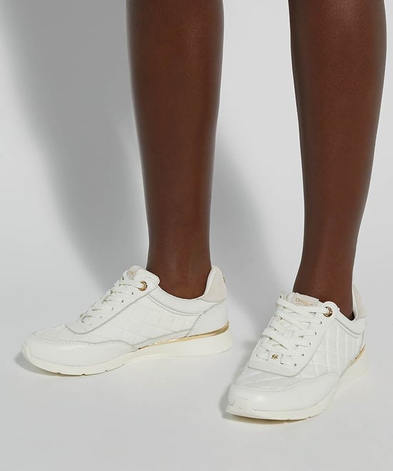 Dune Ladies Everglow - Quilted Leather Trainers - Image 3