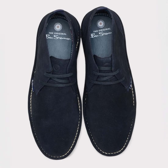 Heren Ben Sherman Hemmings Desert Boots in Navy - Image 3