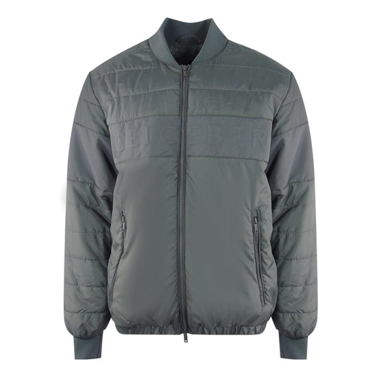Ice Iceberg Plain Padded Grey Bomber Jacket - Image 1