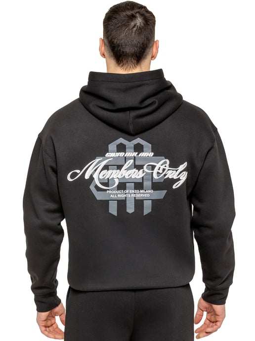 Enzo Milano Heren Oversized Bedrukte Hoodie - Image 2