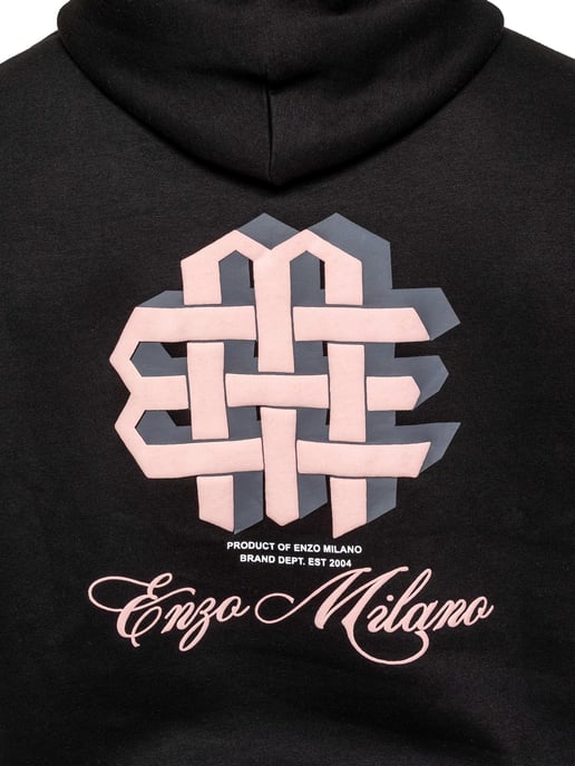 Enzo Milano | Oversized Hoodie med tryck för herrar - Image 3