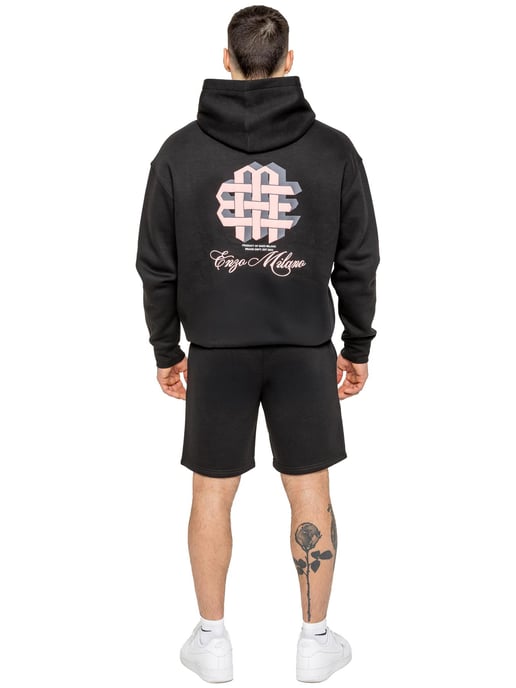 Enzo Milano | Oversized Hoodie med tryck för herrar - Image 5